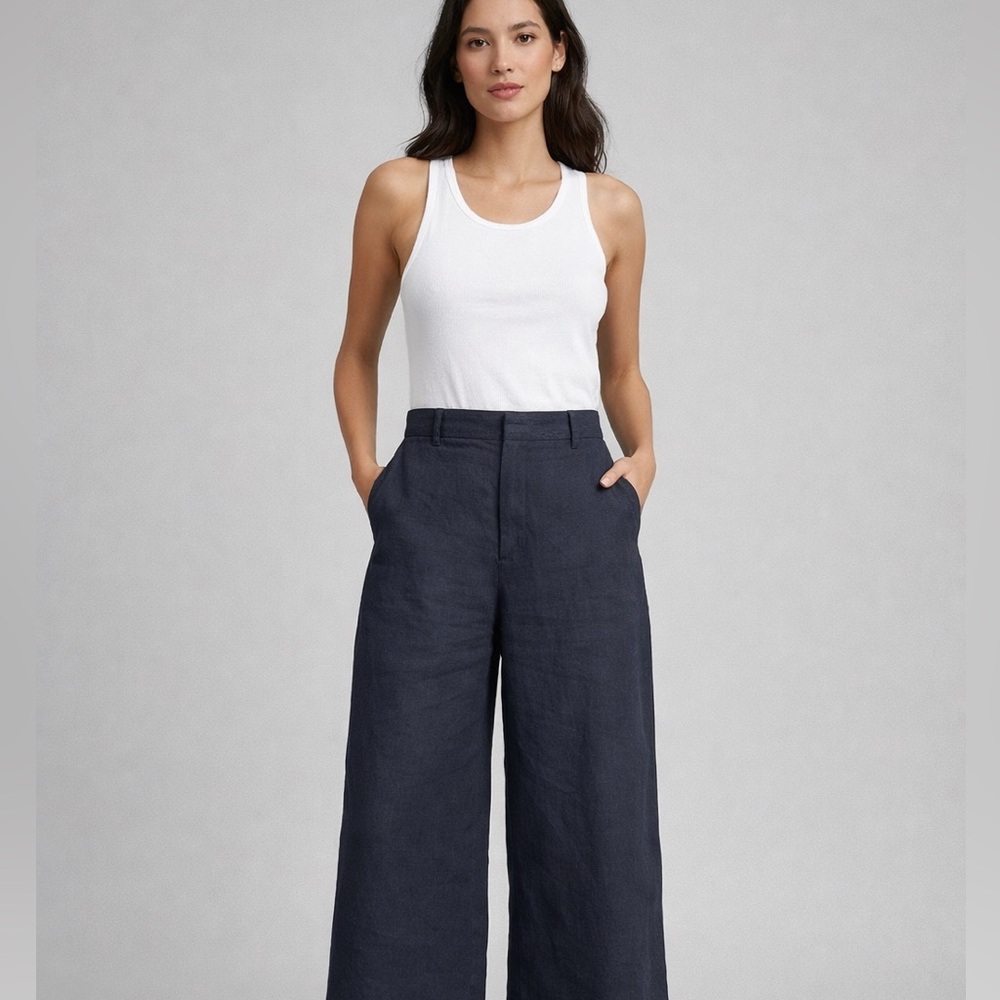 Tibi Cropped Linen Pant Sz 4 NWT